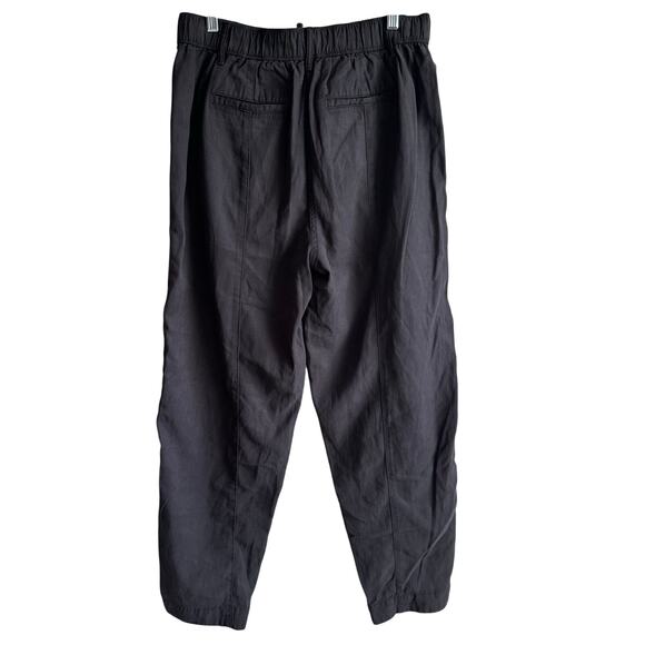 Banana Republic TALL Super Soft Soma High Rise Barrel Pant Black M 713491 - Picture 7 of 11